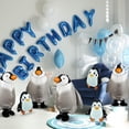 thumbnail image 7 of 14 Pieces Penguin Balloons Jumbo Walking Penguin Foil Balloon for Birthday Party Favor Wedding Supplies, 7 of 7