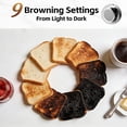 thumbnail image 5 of 4 Slice Toaster, Extra-Long Slots for Artisan Bread, Quick Glance Function, 9 Shade Settings, Ba l/Defrost/Cancel Functions, Removable Crumb Tray, Cool-Touch Stainless Steel Body, 5 of 5