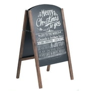 Costway 40'' Wood A-Frame Chalkboard Sign Menu Board Sidewalk Wedding Signage