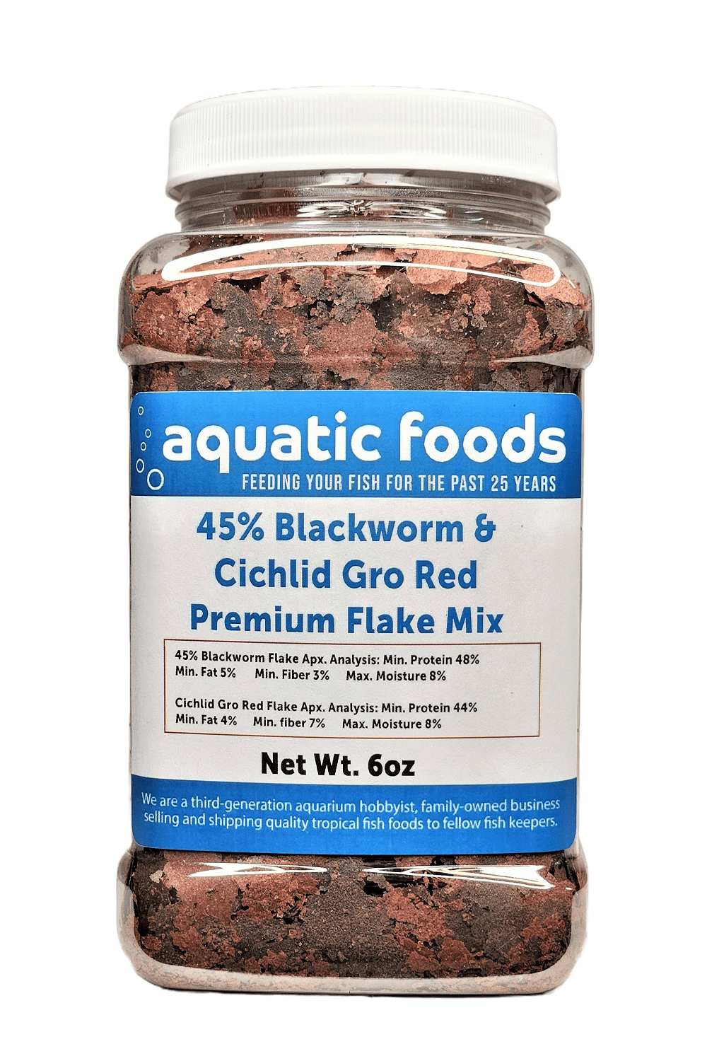45 Blackworm & Cichlid Gro Red Color Flake Mix for Cichlids, Discus