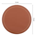 thumbnail image 4 of Unique Bargains Placemats Set of 6 Faux Leather Brown, 4 of 7