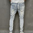 thumbnail image 6 of Brglopf Men's Slim Fit Jeans Stretch Destroyed Ripped Skinny Jeans Straight Leg Zip Up Denim Pants with Pockets, 6 of 6