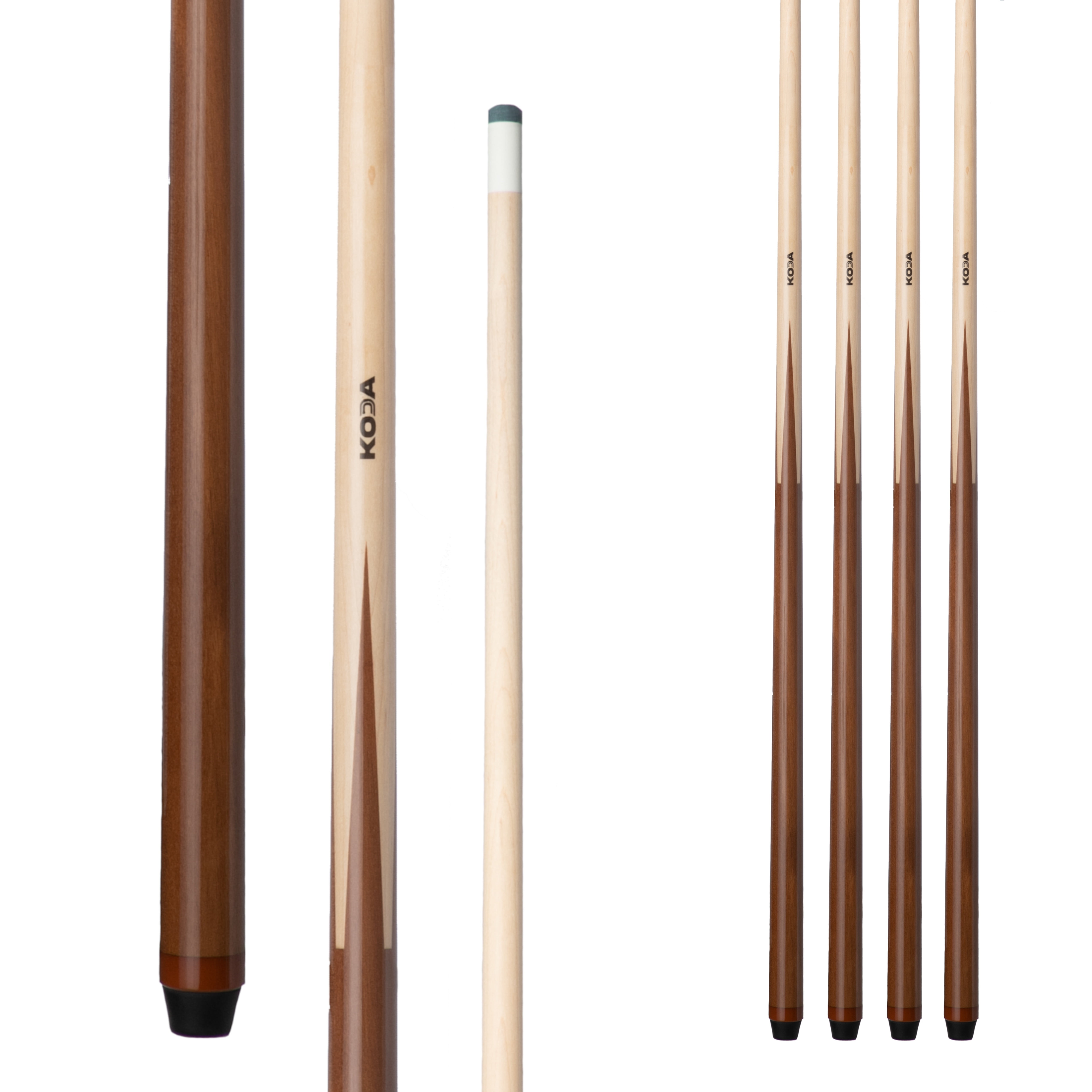 Koda Sports KP4P Set of 4 OnePiece Billiards House Pool Cue Sticks 18