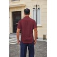thumbnail image 4 of COOFANDY Men's Polka Dot Business Shirts Short Sleeve Button Up Shirt Summer Business Casual Shirts, 4 of 5