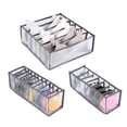 thumbnail image 3 of Organizador de almacenamiento de calcetines debajo de la cama, estructura resistente, divisores ajustables, bolsa de almacenamiento de ropa con cremallera resistente XBTCLXEBCO caja de almacenamiento de color sólido con forma geométrica, 3 of 4