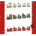 thumbnail image 4 of 5 piezas pequeño tren de navidad de madera para decorar mesa de navidad decoración de navidad Afortunado Sencillez, 4 of 4