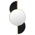 thumbnail image 2 of SAFAVIEH Seville 16.5 in. Round Solid Frame Mirror, Gold/Black, 2 of 6