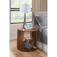 thumbnail image 3 of Martin Svensson Home Fenwick Round Slatted Solid Wood End Table in Dark Wood, 3 of 7