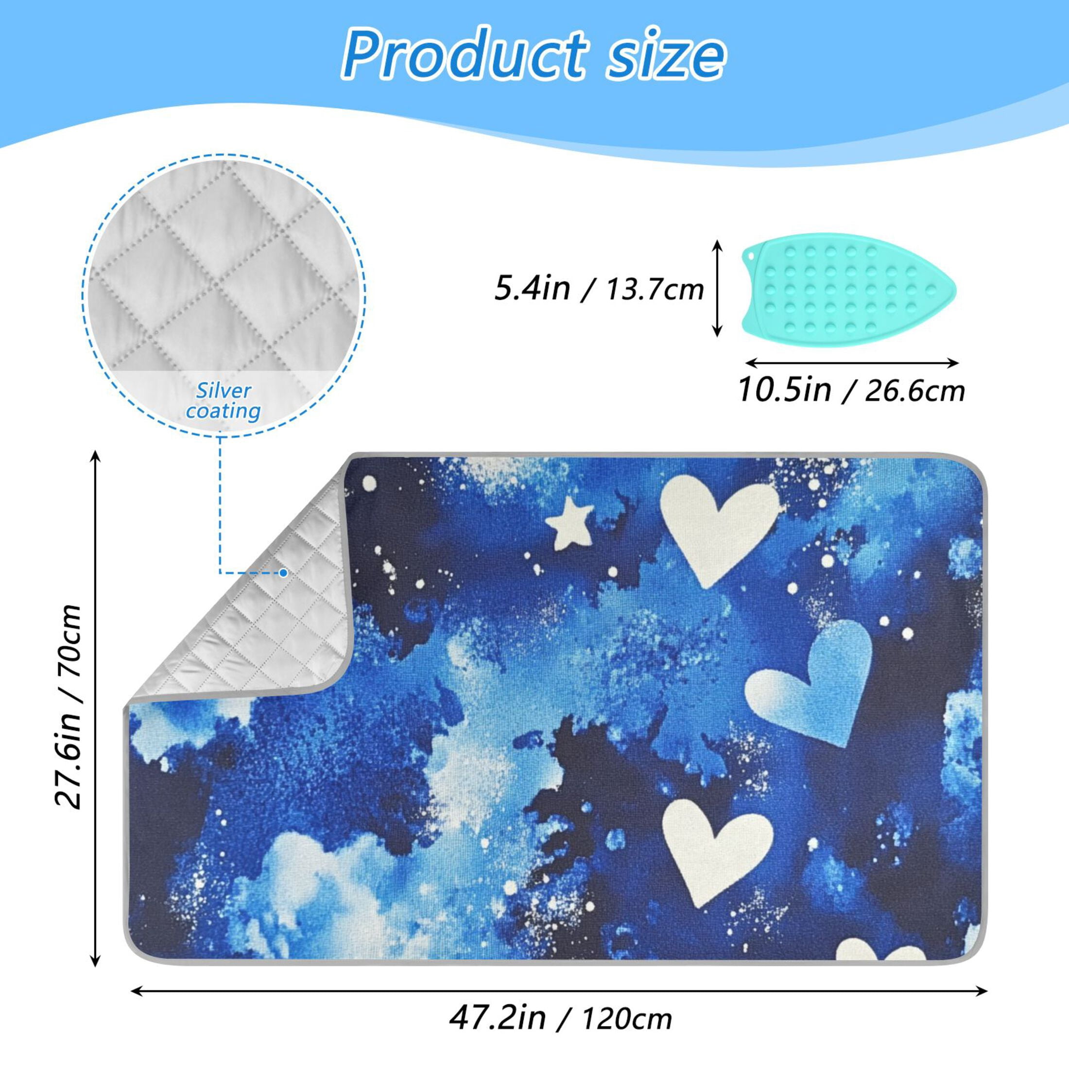 Blue Sky and Love Ironing Mat Blanket for Table Top Travel Portable Ironing Board Pad 47.2x27.6 Inch