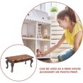 thumbnail image 3 of Exquisite Miniature Coffee Table, Handmade Mini Furniture Walnut Victorian Style, Perfect For 1_12 Scale Dollhouse Living Room Decoration, 3 of 5