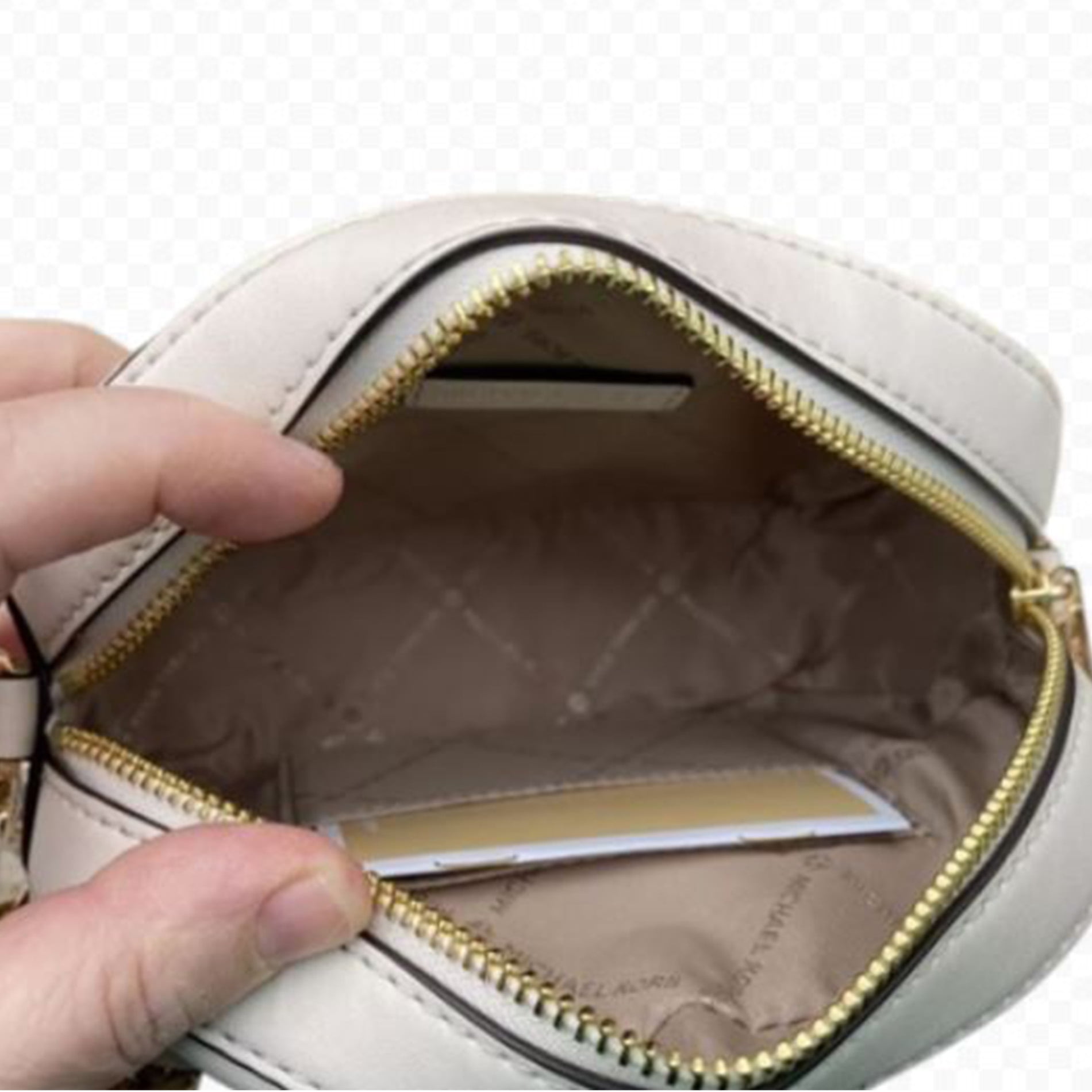 Michael Kors Womens Jet Set Glam Small Oval Crossbody Bag (Black