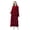 Burgundy, variant on TOPCHANCES Womens Flannel Hooded Long Robe, Winter Thick Warm Bathrobes with Pockets & Zipper, (Light Gray, M)