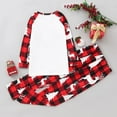 thumbnail image 3 of Rovga Matching Christmas Pajamas Sleepwear For Christmas Family Matching Pajamas Cute Big Headed Print Pjs Plaid Long Sleeve Tops And Pants Soft Casusal Holiday Top T Shirt Sleepwear Trousers （Kid）, 3 of 3