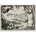 thumbnail image 2 of Otto Mueller 14x11 Gold Ornate Wood Frame and Double Matted Museum Art Print Titled - Sitting and Two Lying Girls in the Grass (Three Acts) (1922-1926), 2 of 4