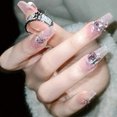 thumbnail image 3 of Presione sobre las uñas Uñas extra largas Puntas de uñas de ataúd Uñas postizas brillantes, 3 of 5