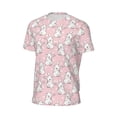 thumbnail image 6 of Wukai Cute Rabbit Print Men's Short-Sleeved Mesh T-Shirt,Quick-Dry Short Sleeve Workout T-Shirt-Large, 6 of 8