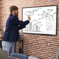thumbnail image 5 of JILhome 35" x 23" White Board, 3'x2' Magentic Dry Erase Board, Whiteboard with Long Pen Tray for Home, School, Office, Kitchen, Black Aluminium Frame, 5 of 7