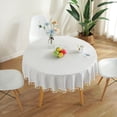 thumbnail image 2 of Nappe Lavable Ronde à Franges à Carreaux Housse de Table Déco, 2 of 8