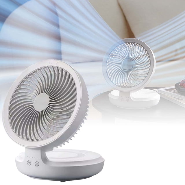 Portable USB Rechargeable Wall Mount Fan With Foldable Design For Living Room Bedroom Kitchen Indoor Use Tent Pole Fan Retro Fans for Home Livestock Fan Cage Quiet Fan for Bedroom Small Oscillating