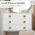 thumbnail image 3 of Set Of Six Gold Flower Cabinet Knobs by Perilla Home, 3 of 14