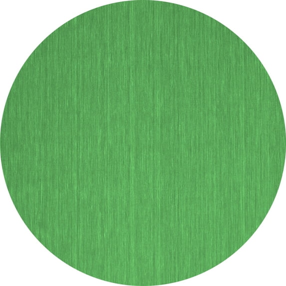 Ahgly Company Indoor Round Abstract Emerald Green Contemporary Area Rugs, 5' Round