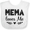 thumbnail image 3 of Inktastic Mema Loves Me Baby Clothes Girls Baby Bib, 3 of 4