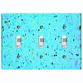 thumbnail image 1 of Metal Light Switch Plate Outlet Cover (Image of Marble Blue MAR010), 1 of 13