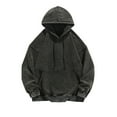 thumbnail image 2 of Washed Vintage Hoodies for Men 2025 Long Sleeve Plain Basic Hooded Sweatshirt with Pocket Pullover Hoodie Mens Hoodies, 2 of 5