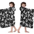 thumbnail image 4 of Pioneer Flower Floral Print Pattern Hooded Bath Towel，60"x35" for Ages 3 To 12 Kids, Quick Dry Lightweight Soft Microfiber Hood Beach Towel Cover Up for Kids, 4 of 7