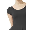 thumbnail image 5 of J. METHOD Womens Casual Short Cap Sleeve Skater Mini Dress Made in USA NEWDR10 Black M, 5 of 6