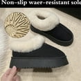 thumbnail image 4 of Women's Slippers Comfortable Memory Cotton Nude Boots Warm Plush Faux Fur Lining Anti-slip Waterproof Outdoor Short Boots, 4 of 7