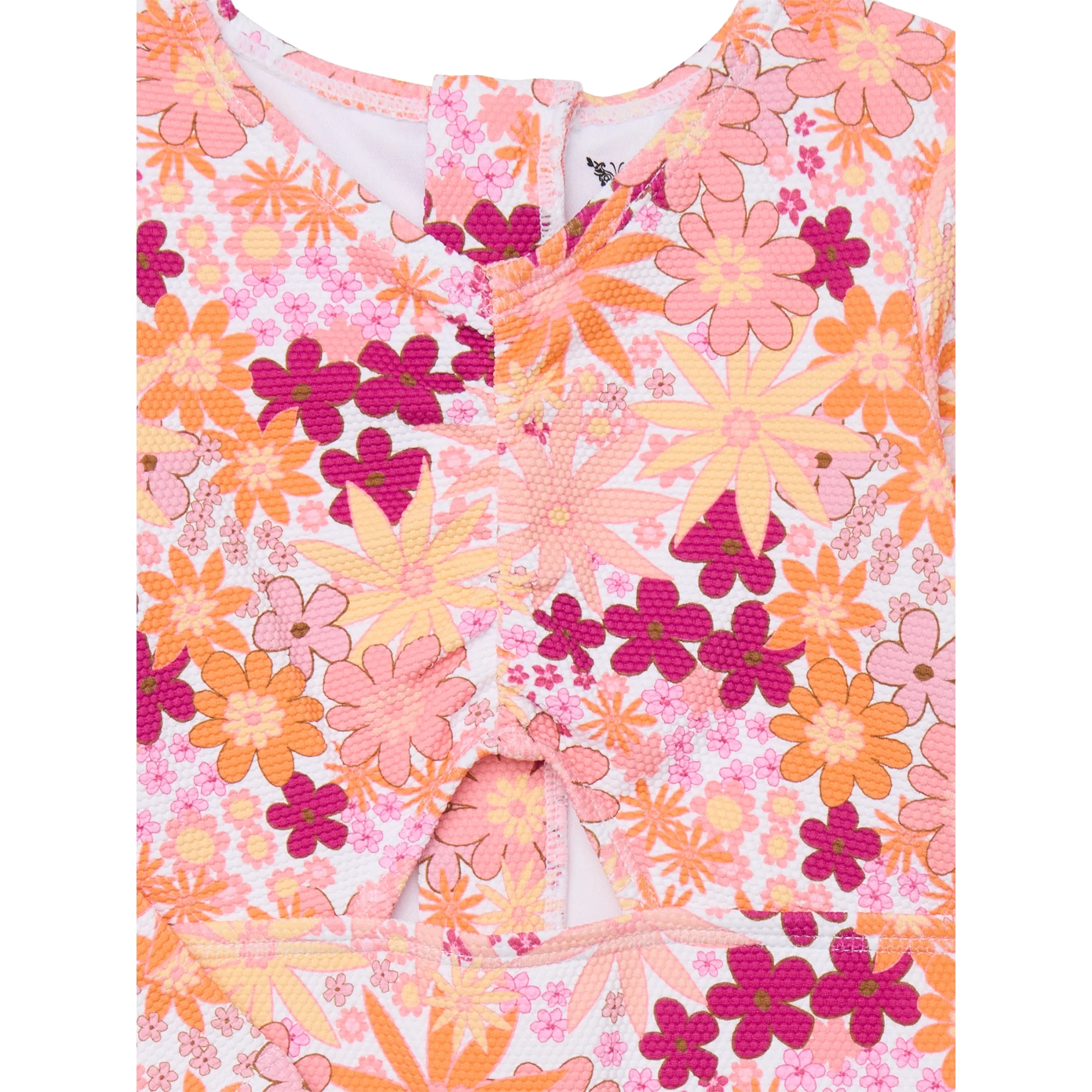 Jessica Simpson Toddler Girl One- Piece Long- Sleeve Swimsuit, Size 12M- 5T