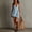 Blue, variant on Morttic Women's Sexy Solid Color Tassel Trim V-Neck Spaghetti Strap Mini Dress – Backless A-Line Summer Beach Outfit Green,XL