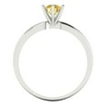 thumbnail image 4 of Solitaire Engagement Ring for Women - 0.5ct Simulated Yellow Diamond in 14K White Gold Promise Ring, 4 of 6