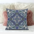 thumbnail image 4 of Lotus Garden Throw Pillow in Gray Blue White 18x18, 4 of 4