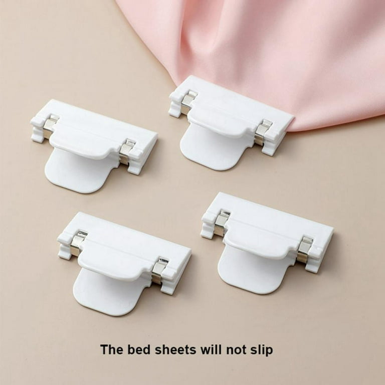 4Pcs Quilt Sheet Holder Clips Bed Sheet Grippers Clip Set Mattress Sheet  Corner Anti-Slip Holder Fastener Grippers Clips Straps