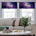 thumbnail image 3 of LALILO Kitchen Curtain Valance Galaxy Space Beauty Rod Pocket Window Curtain 52"x 18" Set of 2, 3 of 6