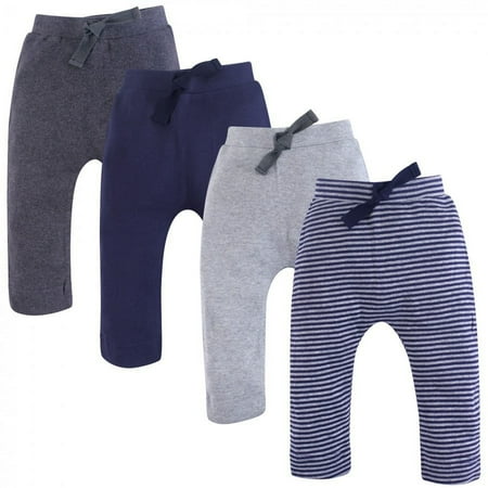 UPC: 0660168661521 | Touched by Nature Baby and Toddler Boy Organic Cotton Pants 4pk Navy Gray 18-24 Months