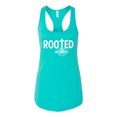 thumbnail image 2 of Wild Bobby Rooted in Christ Inspirational/Christian Women Racerback Tank Top, Tahiti Blue, X-Large, 2 of 5