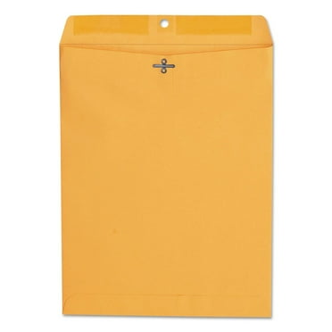 Kraft Clasp Envelope, #97, Square Flap, Clasp/Gummed Closure, 10 x 13, Brown Kraft, 100/Box