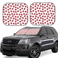 thumbnail image 2 of Uemuo Cartoon Strawberry Printed 2 PCS Car Windshield Sun Shade, Auto Sun Heat and UV Rays Blocker, Foldable Automotive Front Window Sunshade Protector, 2 of 7