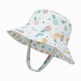 thumbnail image 2 of Gibobby Baby Sun Hat UPF 50+ Sun Protective Toddler Bucket Hat Cartoon Print Wide Brim Summer Outdoor Play Beach Hat for Boys Girls 12-18 Months 1T 2T 3T 4T 5T 6T(L,White), 2 of 5