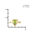 thumbnail image 4 of JewelersClub Peridot Ring Birthstone Jewelry – 0.50 Carat Peridot 14K Gold Plated Silver Ring Jewelry with White Diamond Accent – Gemstone Rings with Hypoallergenic 14K Gold Plated Silver Band, 4 of 4