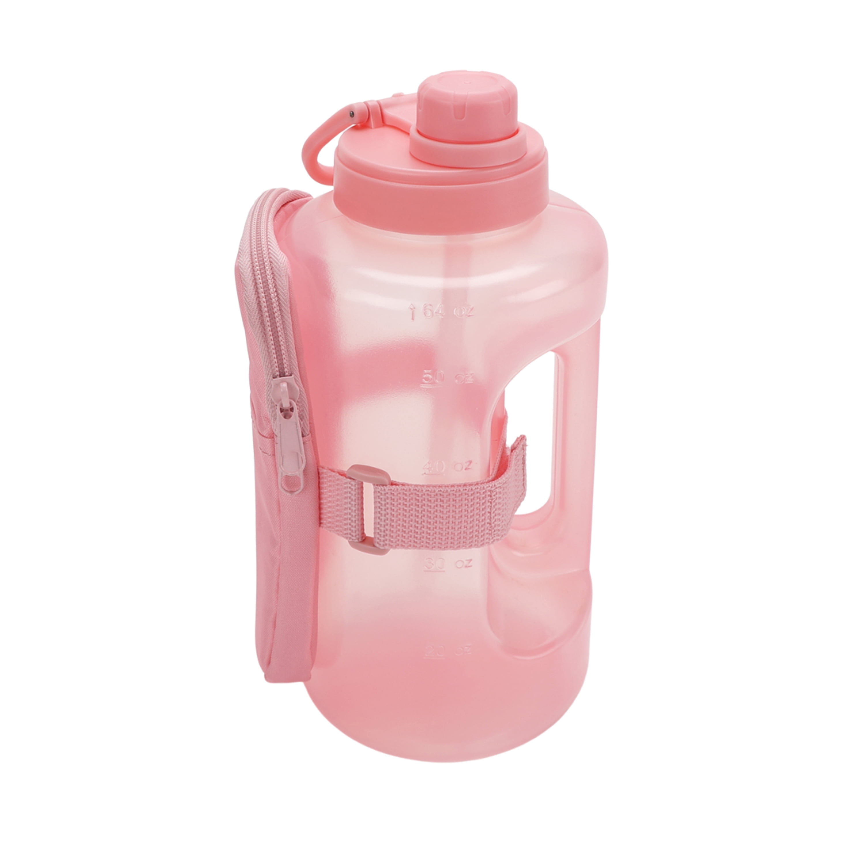 Mainstays 64 oz Pink Plastic Water Bottle and Accessory Bag