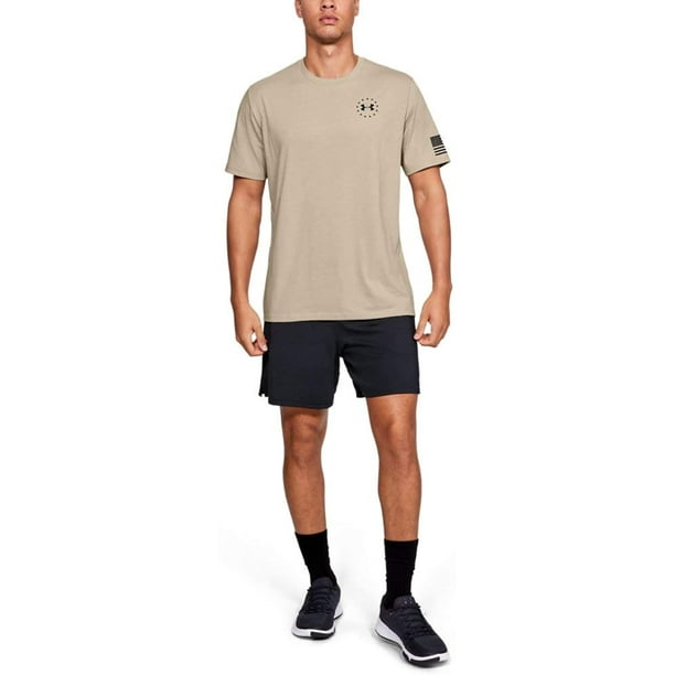 Under Armour Men s Freedom Flag T Shirt Desert Sand Black