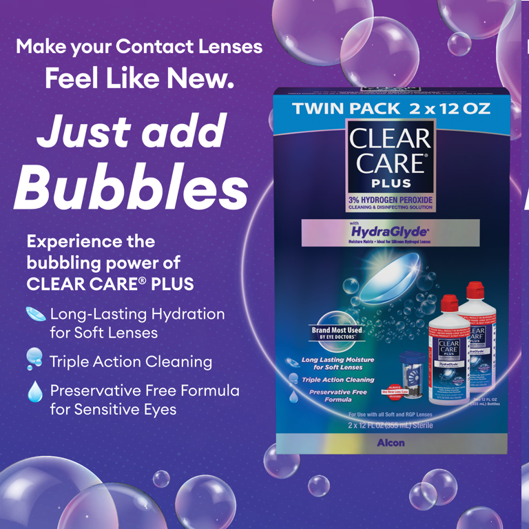 Pack) Clear Care Hydrogen Peroxide Contact Lens Cleaning, 46 OFF