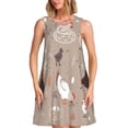 thumbnail image 1 of Easygdp Chicken para Vestido Transpirable de Mujer, Vestido Suelto de Manga Corta con Pliegues y Bolsillos para el Verano, 1 of 7