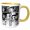 Yellow/White, variant on 3drose, Martian Gothic - Alien Farmers Based on American Gothic, 11oz Mug