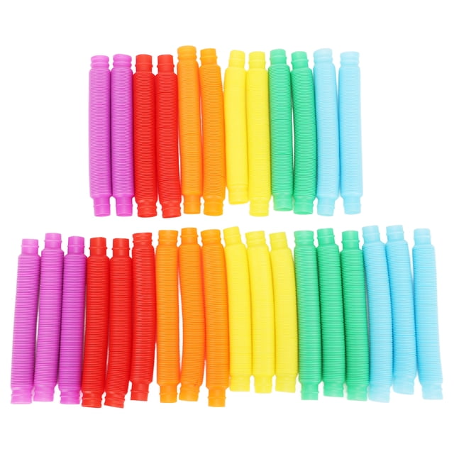 Pop Tube Toy, expandible 17 mm Reduce el estrés 30 PCS 6 Colores Tubos Pop para Entretenimiento