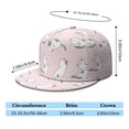 thumbnail image 5 of Geometric Cat Pattern Baseball Cap - Abstract Cat Art Flat Brim Adjustable Streetwear Hat, 5 of 6